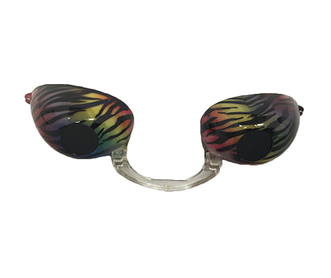 Rainbow Tiger Stripes Fashion Podz - Fashionable Tanning Goggles