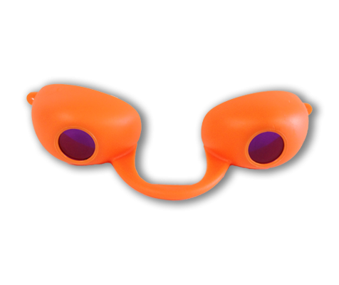 Orange Flex Podz - Traditional Flexible Soft Tanning Goggles