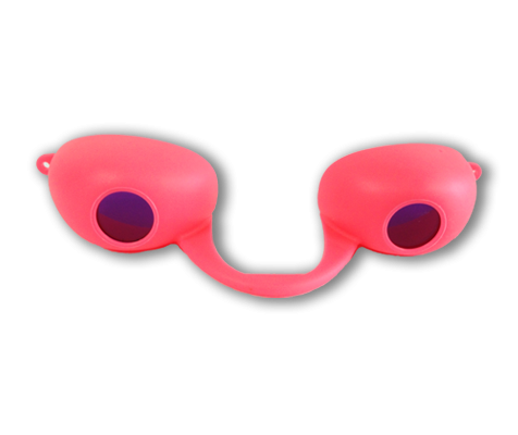 Pink Flex Podz - Traditional Flexible Soft Tanning Goggles