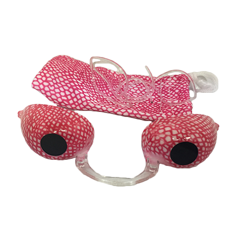 Pink Snake Skin Fashion Podz - Fashionable Tanning Goggles with Case