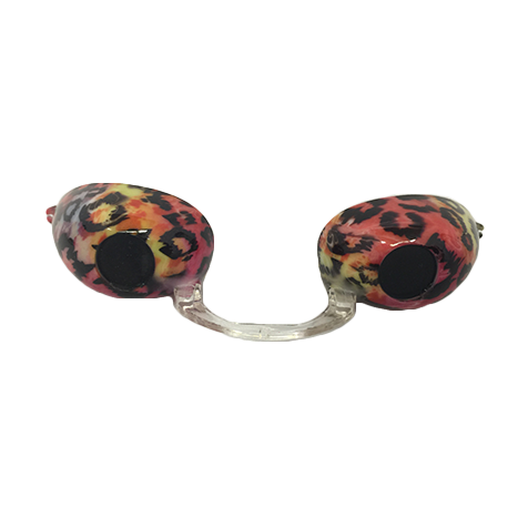 Tie Dye Leopard Fashion Podz - Fashionable Tanning Goggles