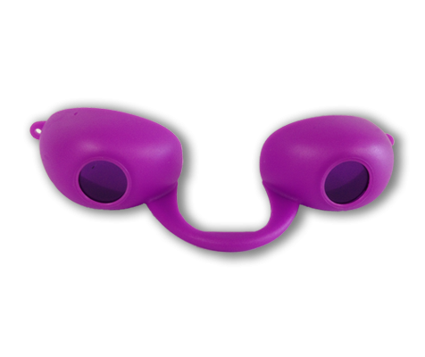Purple Flex Podz - Traditional Flexible Soft Tanning Goggles
